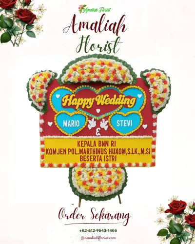 Karangan Papan Bunga Pernikahan di Sugihwaras